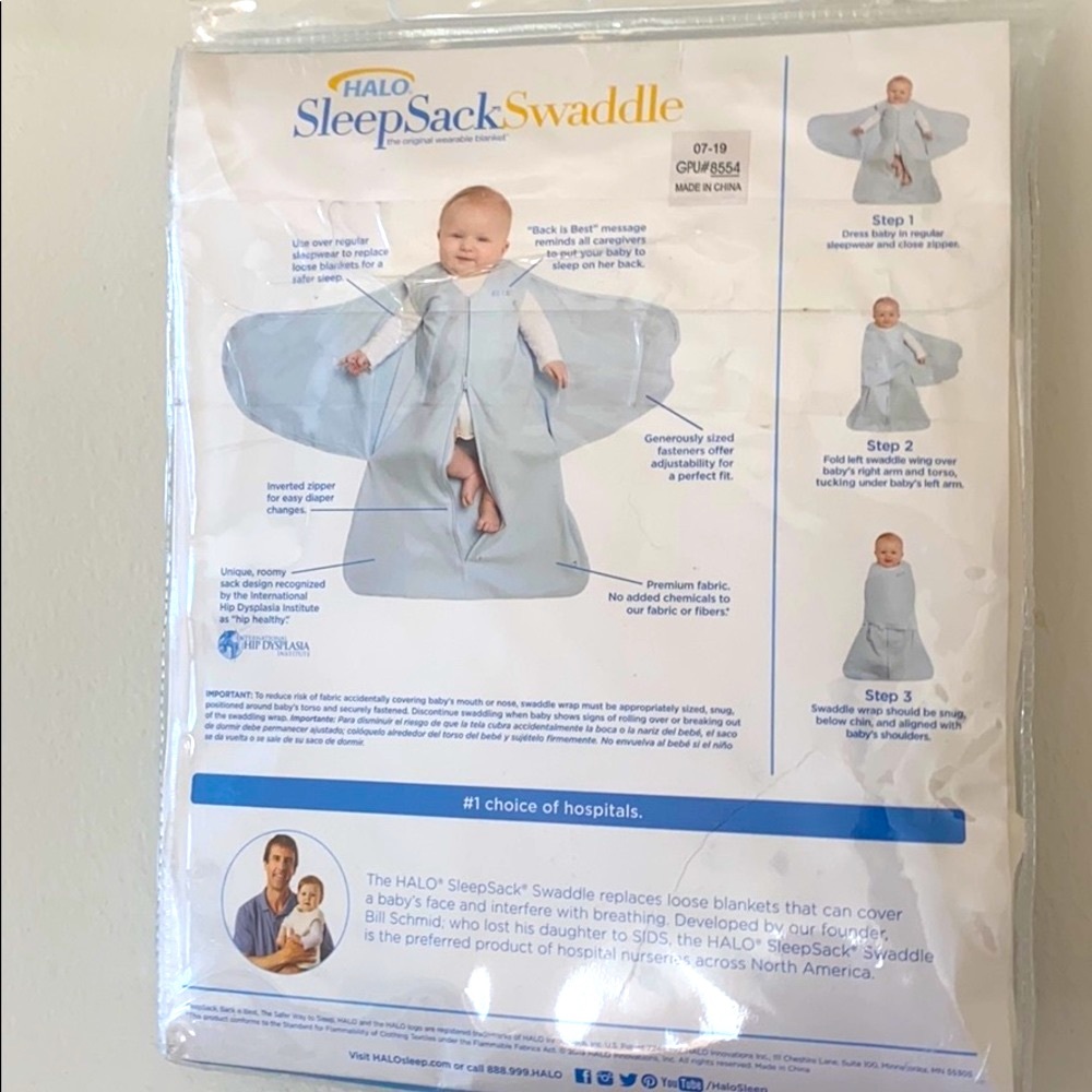Halo UChicago Comer 0-3 months swaddle - Picture 3 of 5